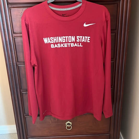 Nike Dri-Fit Washington State University WSU Basketball Long Sleeve Tee Shirt - Picture 1 of 5